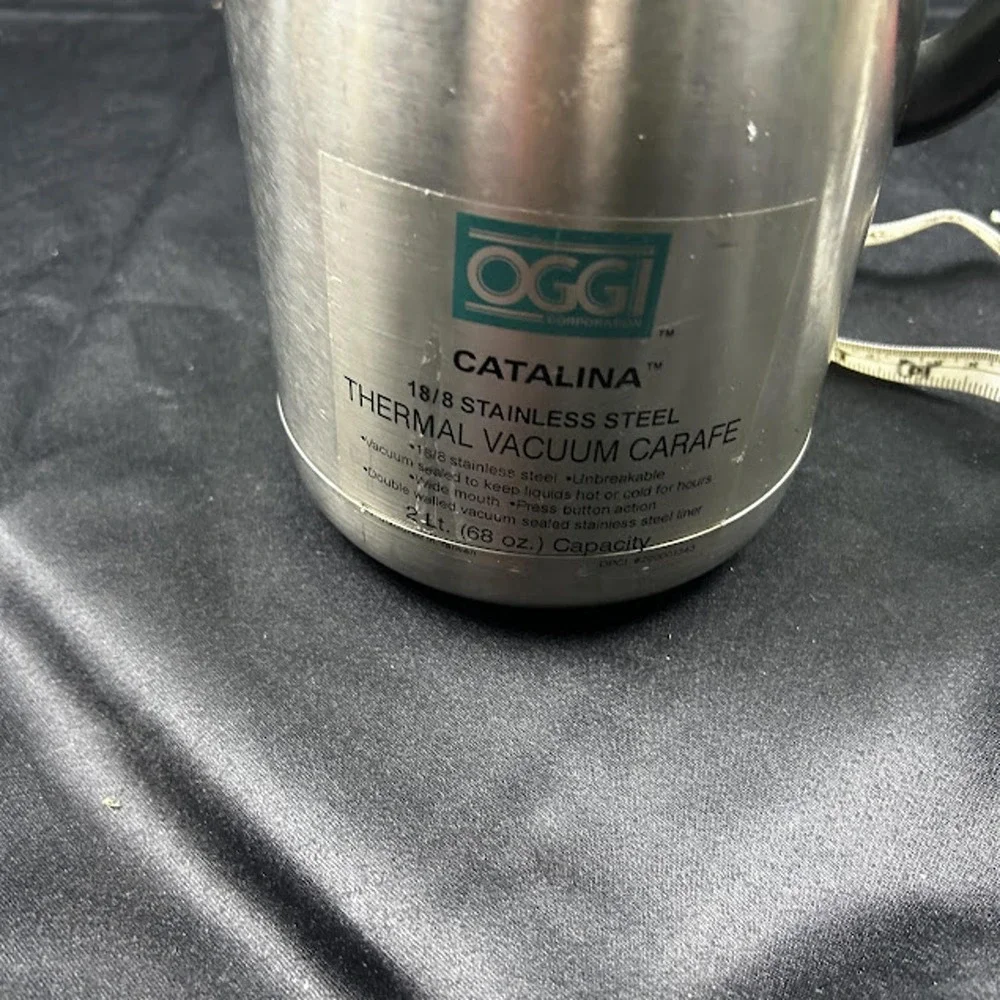OGGI Thermal Vacuum Insulated Carafe Stainless Steel Serving Carafe